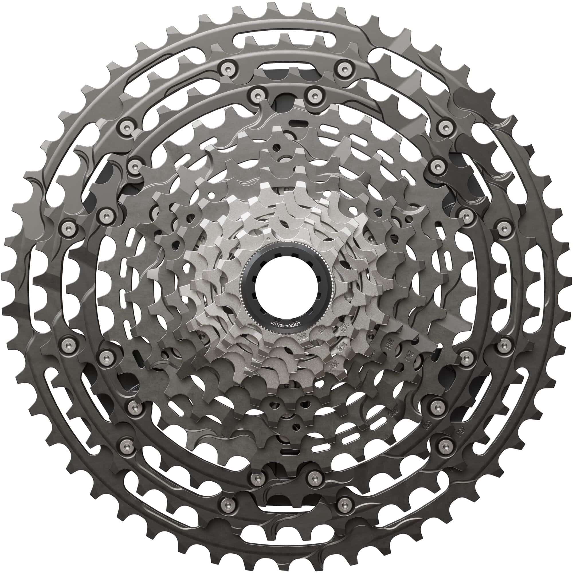 Shimano XTR CS-M9200 12-speed MTB cassette with Hyperglide+ technology, featuring a 10-45T gear range and durable component design.
