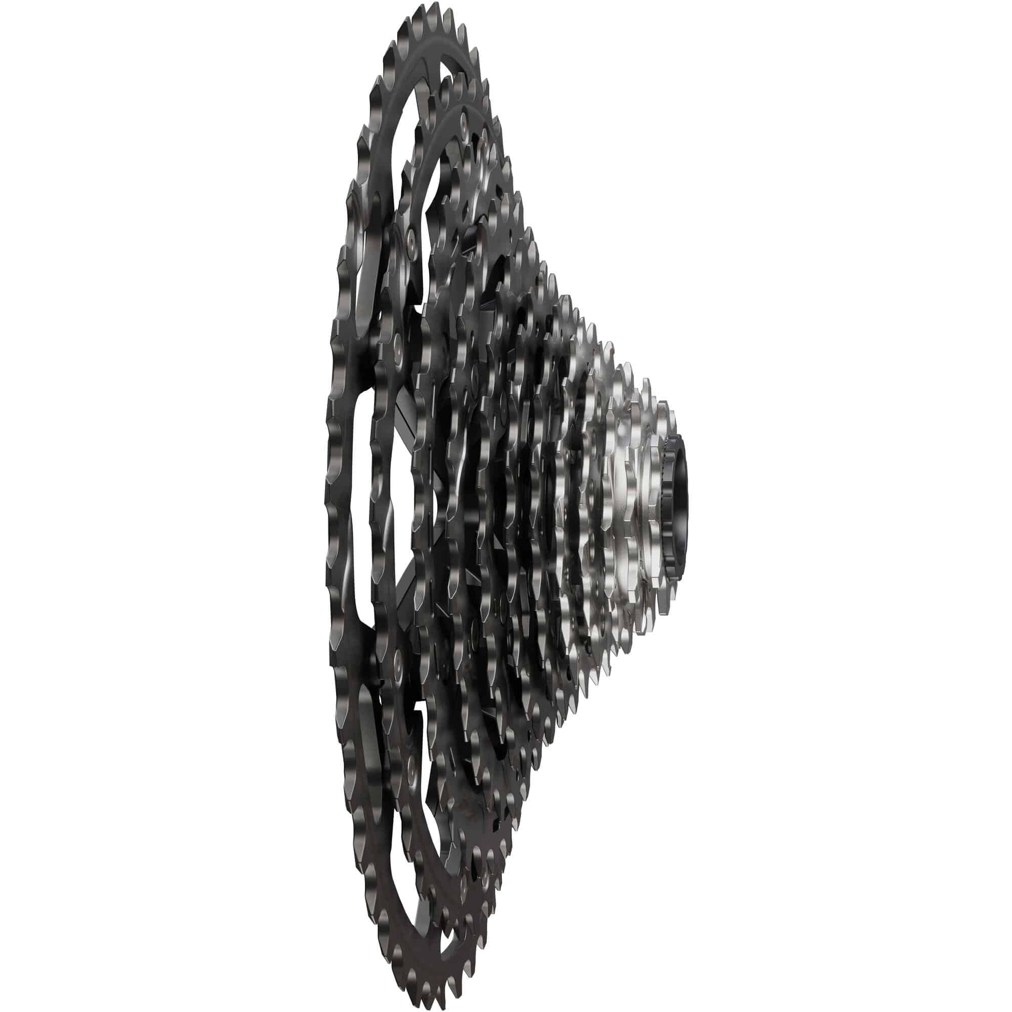 Shimano XTR CS-M9200 12-speed MTB cassette with Hyperglide+ technology, featuring 10-45T gear range on a mountain bike component.