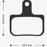 Aztec disc brake pads for Sram DB1, DB3, and DB5 e-bike components, showcasing durable, high-performance brake pad design.