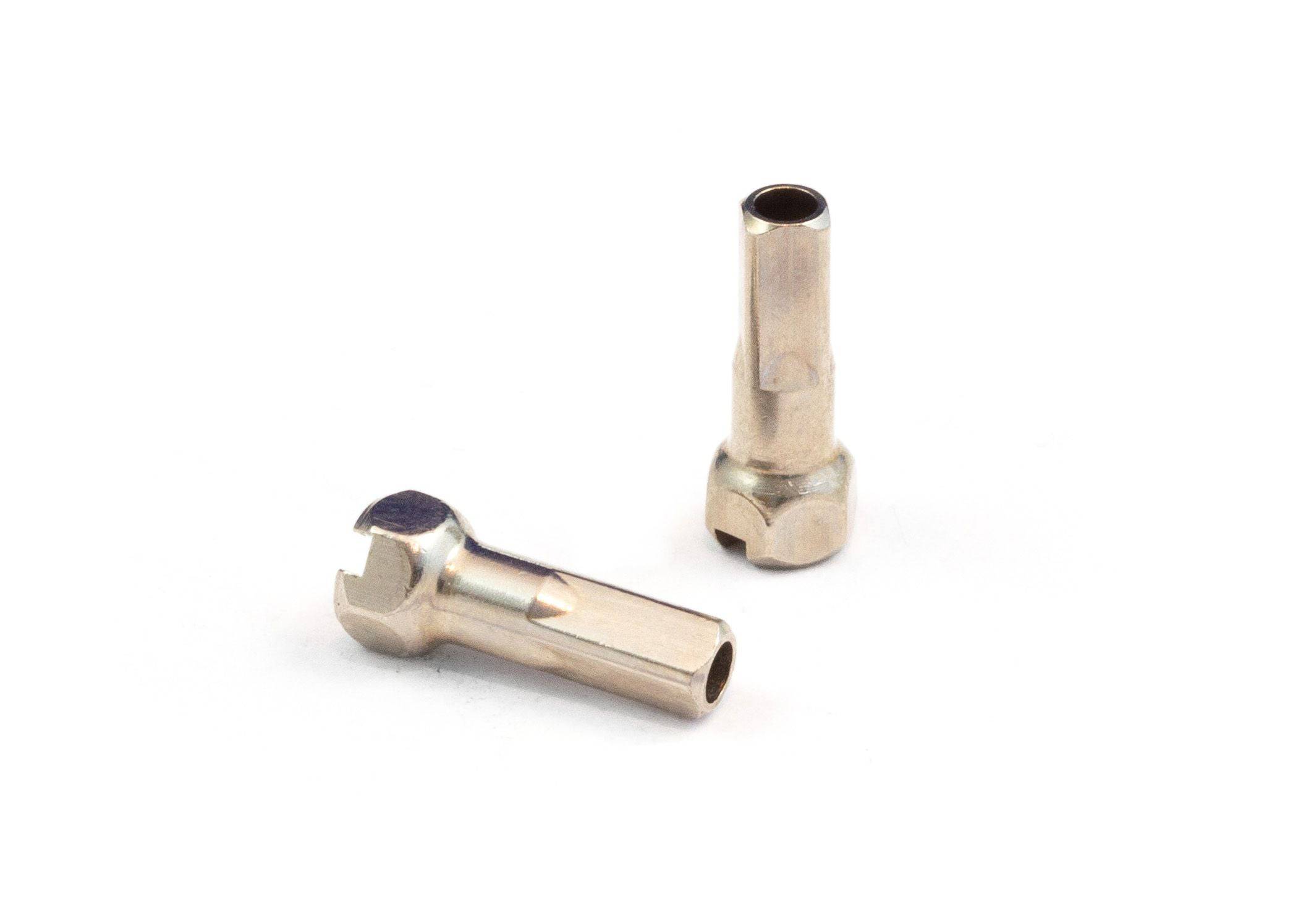 FSA Nipples Alpina HEXA Head Brass Silver 15mm | Swinnerton Cycles
