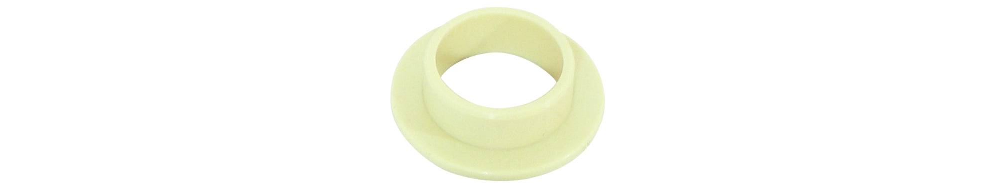Yellow Trek shock mount bearings for full suspension bike components, compatible with Trek frames, showcasing the precise bearings.