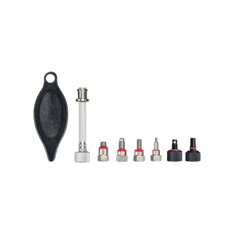Jagwire Mineral Brake Bleed Fitting Adapter for workshop use, sealing and bleeding bicycle brake systems.