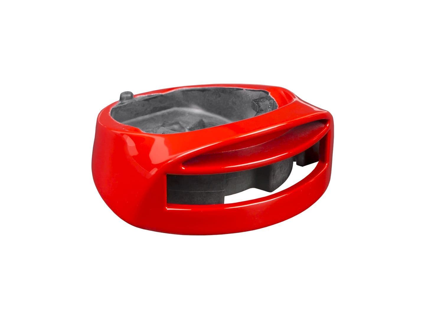 Trek Domane+ SLR headset cover in Viper Red, a protective headtube accessory for bicycle components.