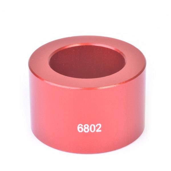 Wheels Manufacturing 6802 over axle adapter for small bearing press, workshop tool with black metal construction and compact design.
