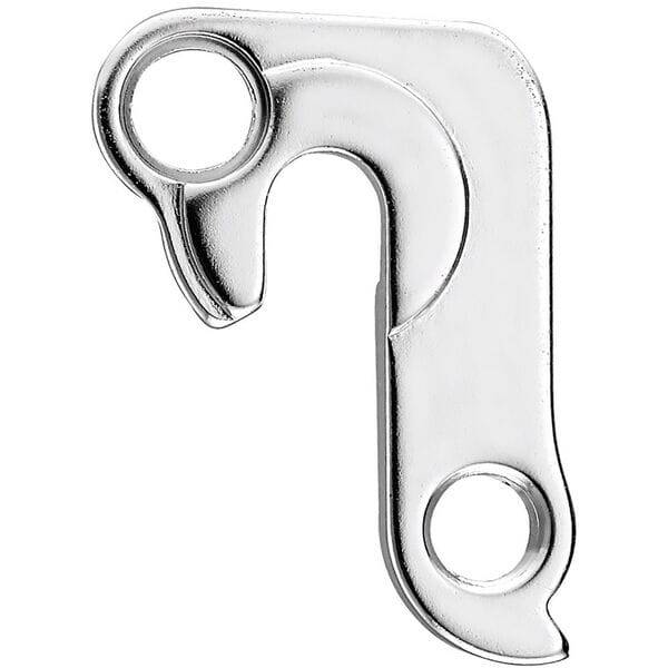 M Part gear hanger for bicycle frame protection, showcasing the sturdy component attached to a bike frame for secure fitment.