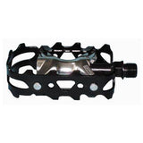 MKS MT Lite MTB pedal with wide steel cage and toeclip compatibility, showcasing durable metal construction and secure pedal design.