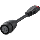 Shimano STEPS SM-BTE81 charging adapter for e-bike batteries, showing the compact electrical component for reliable power connection.