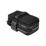 Topeak Elementa Gearbag Pro black waterproof bike seat bag with tool storage, compact and suitable for cycling accessories.