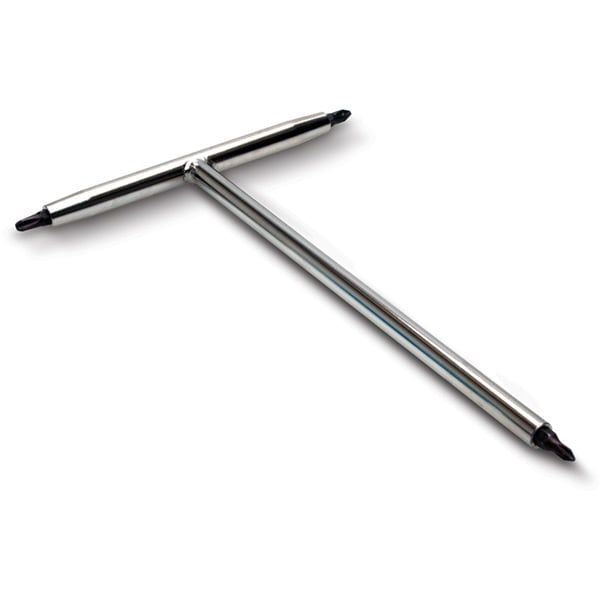 Motion Pro T-handle bit driver with Phillips bits #1, #2, #3 and magnetic hex drive, suitable for workshop tasks.