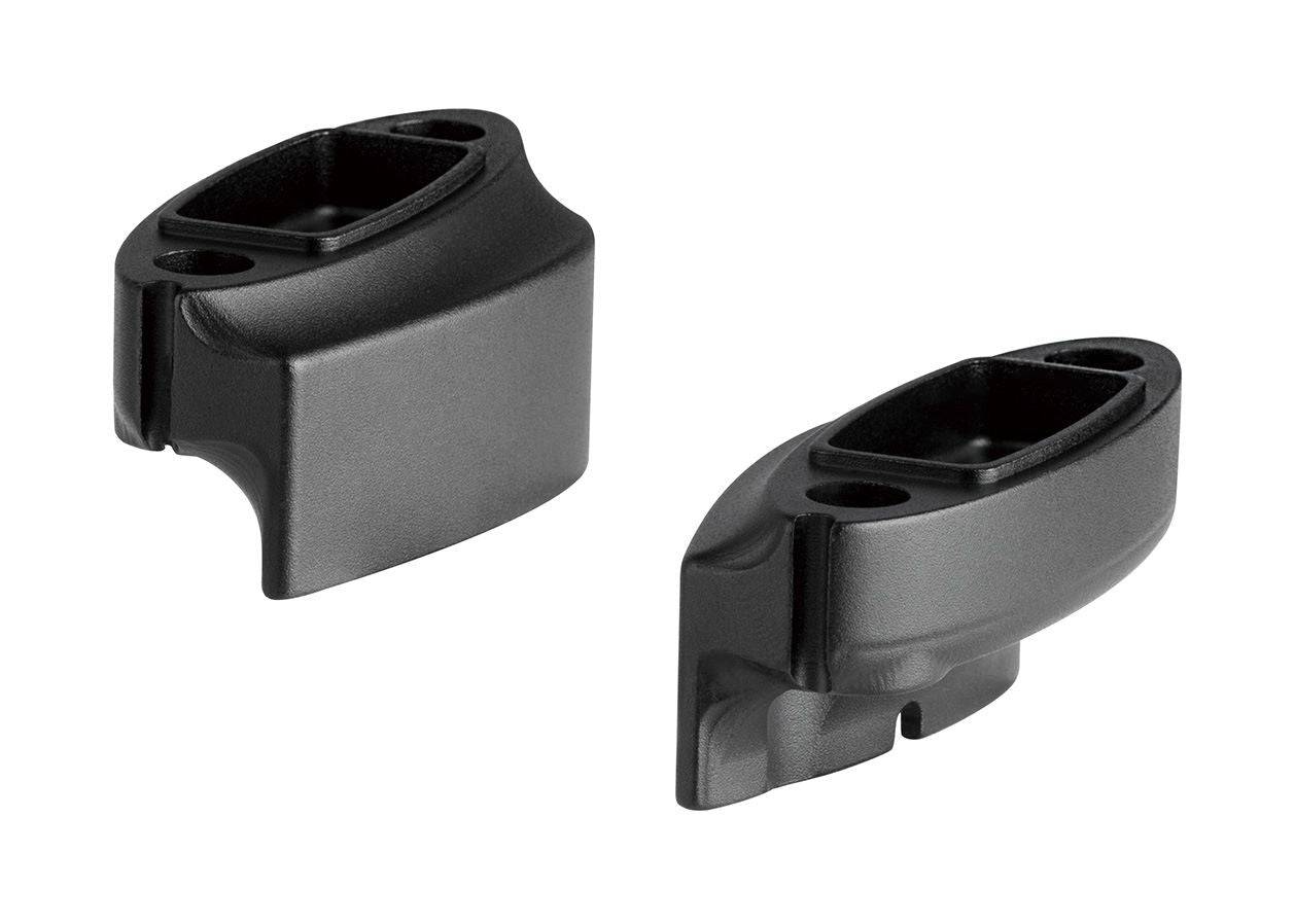 Vision Metron TFE Flat MAS Adapter Kit CNC handlebar extension adapter for bicycle components, shown with detailed metal parts.