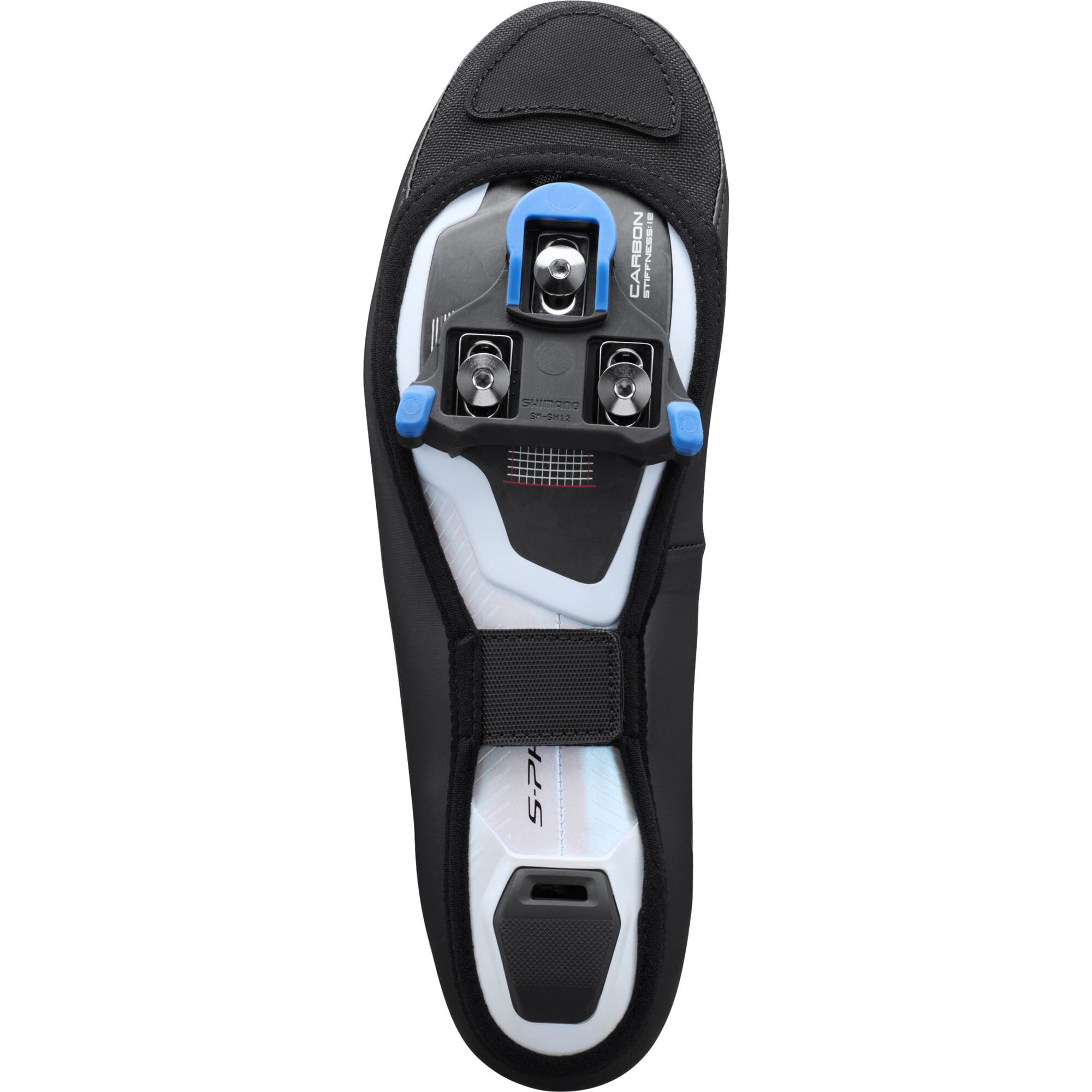 Shimano Unisex rain shoe cover with SplashShield technology, designed for cycling, showing waterproof material and secure fit.