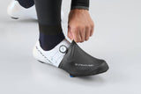 Shimano S-Phyre windproof cycling shoe covers, unisex toe covers with a sleek design for wind protection during rides.