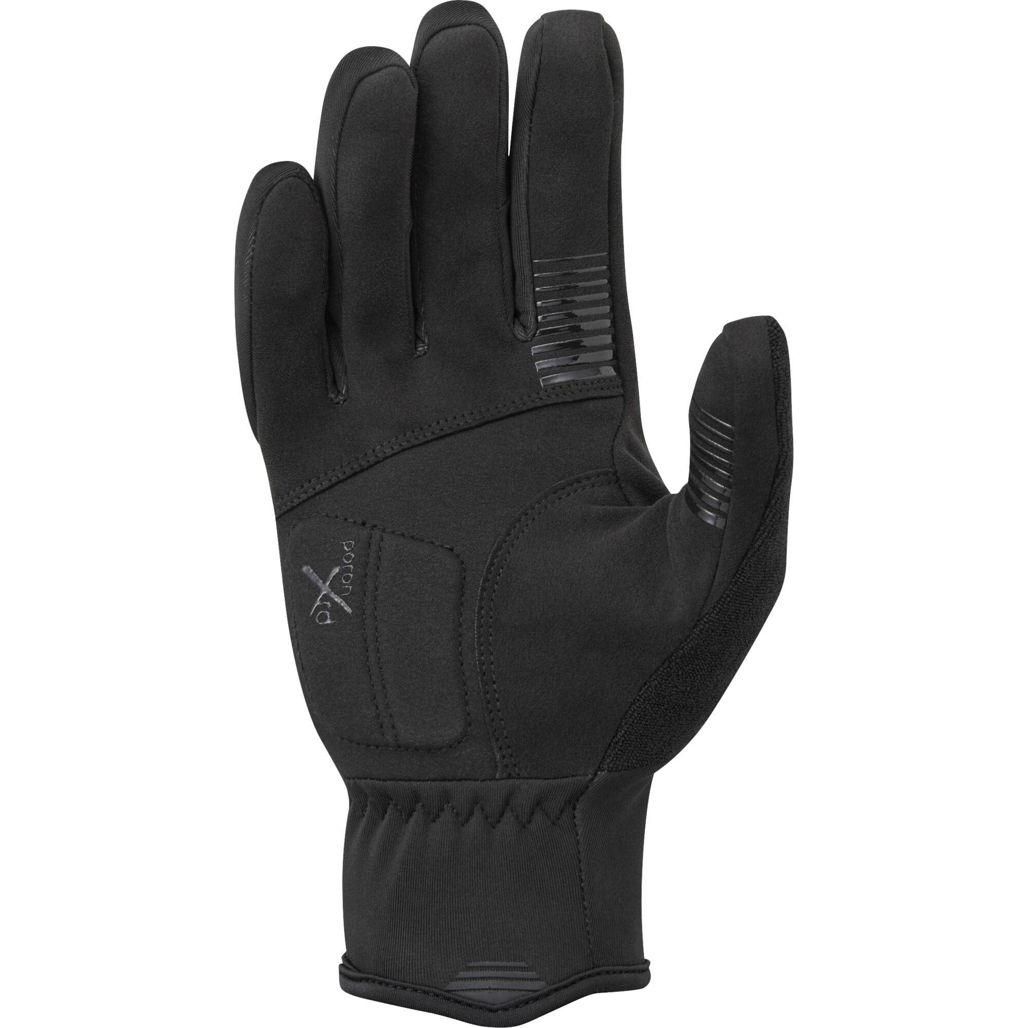 Shimano Windflex unisex gloves with impact protection, touchscreen compatibility, and breathable fabric for cycling comfort.