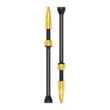 Lezyne CNC TLR tubeless valve pair with 80mm Presta valves and locknuts for bike wheel tubeless setups.