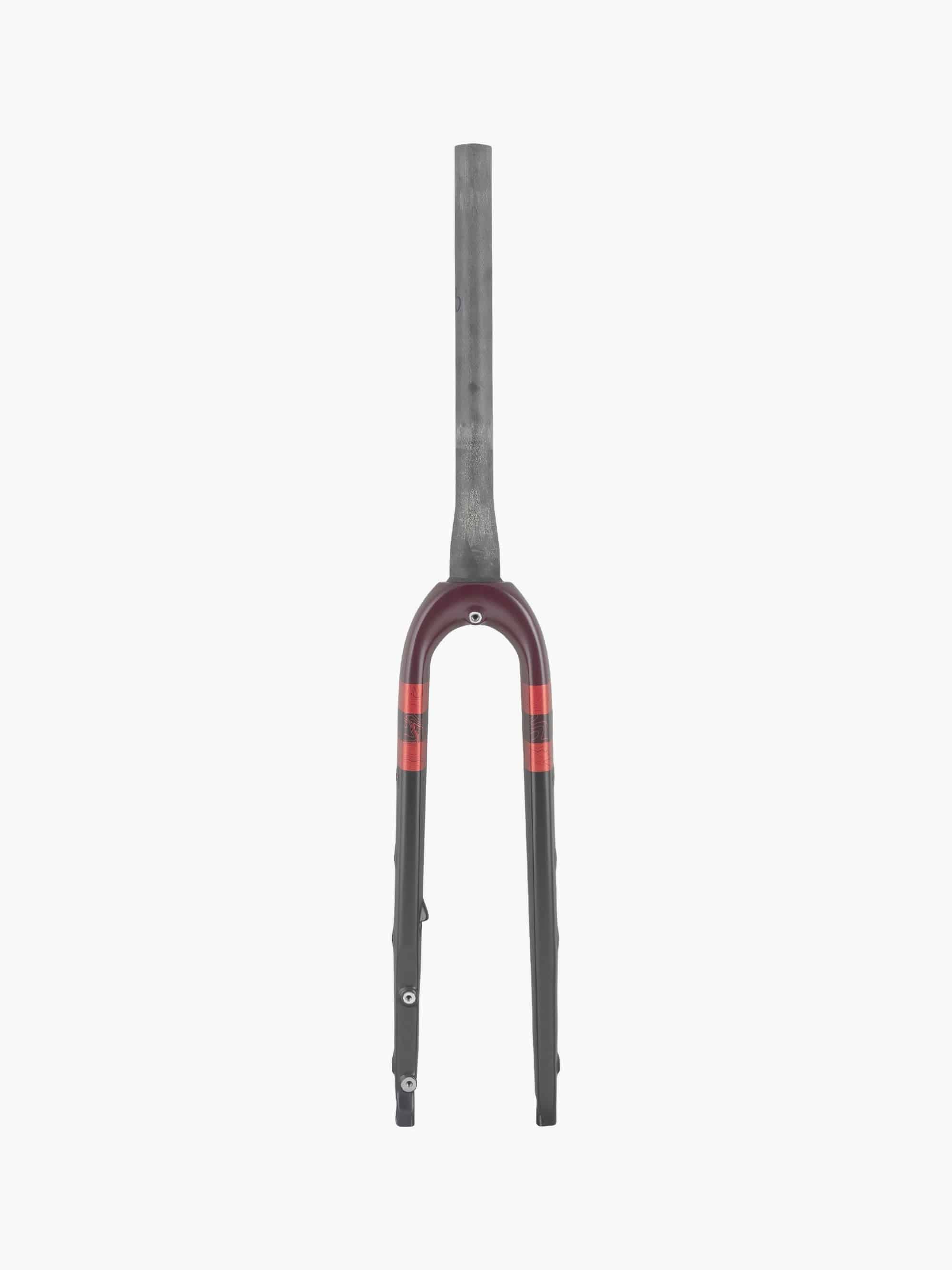 Trek Checkpoint ALR 5 road bike fork with Cobra Blood color, 330mm length, 45mm rake, designed for gravel cycling components
