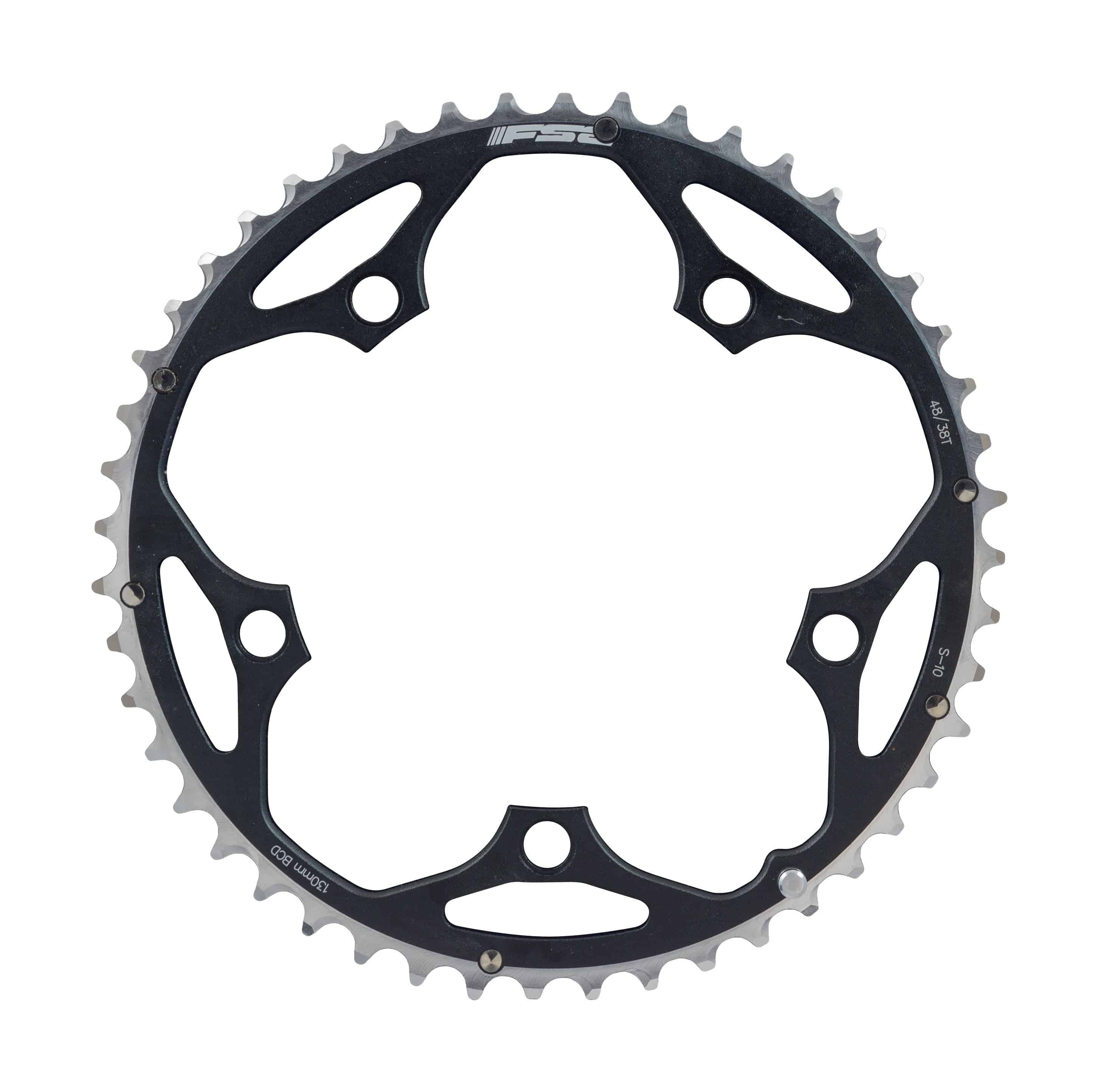 FSA Pro Road Chainring (2x10, 130x48T, Black, 5h) | Swinnerton Cycles