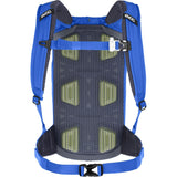 EVOC Ride 12L backpack with denim finish and included 2L hydration bladder, designed for cycling and daily use.