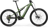 Merida eOne-Sixty 675 2024 electric mountain bike with Shimano Linkglide M5130 drivetrain and rugged frame.