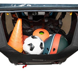 Burley Encore X bike trailer and stroller with suspension, 2-in-1 convertible design for versatile child transport.