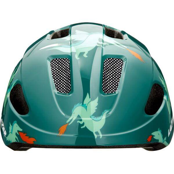 Lazer NutZ 2.0 KinetiCore kids helmet with turn fit system and insect net, featuring adjustable straps and protective design.