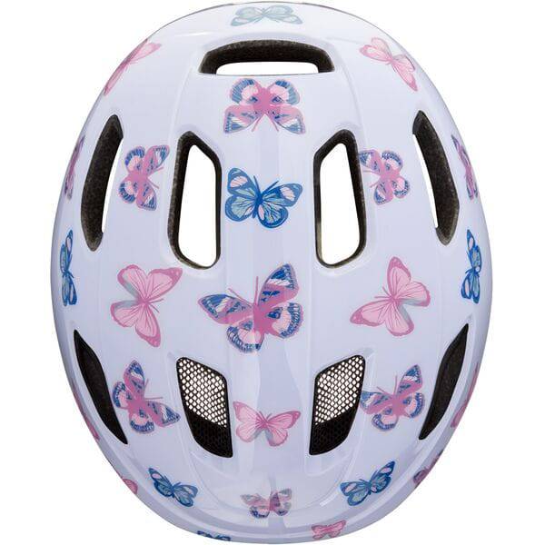 Lazer NutZ 2.0 KinetiCore kids helmet with turnfit system and insect net, showing the helmet's adjustable fit and ventilation features.