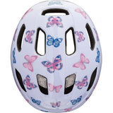 Lazer NutZ 2.0 KinetiCore kids helmet with turnfit system and insect net, showing the helmet's adjustable fit and ventilation features.