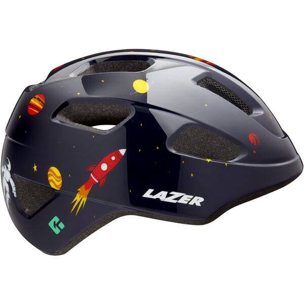 Lazer NutZ 2.0 KinetiCore kids helmet with adjustable turnfit system and insect net, designed for safe outdoor riding.
