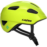 Lazer NutZ 2.0 KinetiCore kids helmet with turnfit system and insect net, designed for safety and comfort during outdoor activities.