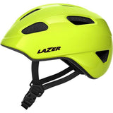 Lazer NutZ 2.0 KinetiCore kids helmet with turnfit system and insect net, shown in a vibrant safety design for children.