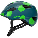 Lazer NutZ 2.0 KinetiCore kids helmet with adjustable Turnfit system and insect net, designed for safety and comfort.