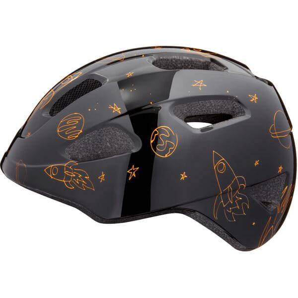 Lazer PNut 2.0 KinetiCore toddler bike helmet with turnfit adjustment and LED compatibility, shown from the side with bright colors.