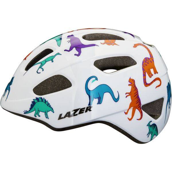Lazer PNut 2.0 KinetiCore toddler bike helmet with turnfit adjustment and LED compatibility, showing vibrant colors and ventilation.