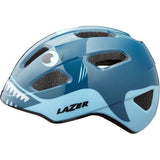 Lazer PNut 2.0 KinetiCore toddler bike helmet with turnfit adjustment and LED compatibility, shown from the front on a child.
