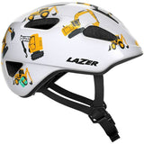 Lazer PNut 2.0 KinetiCore toddler bike helmet with turnfit adjustment and LED compatibility, shown on a child.