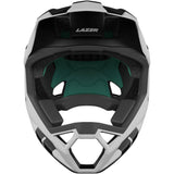 Lazer Cage KinetiCore full face helmet for enduro and downhill racing, showing durable helmet with ventilation and secure chin strap.
