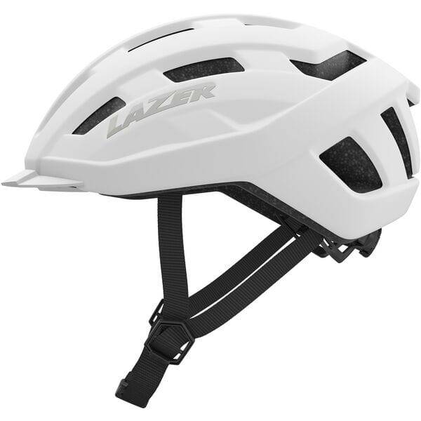 Lazer Codax KinetiCore helmet with adjustable fit, integrated visor, and LED light compatibility for cycling safety.