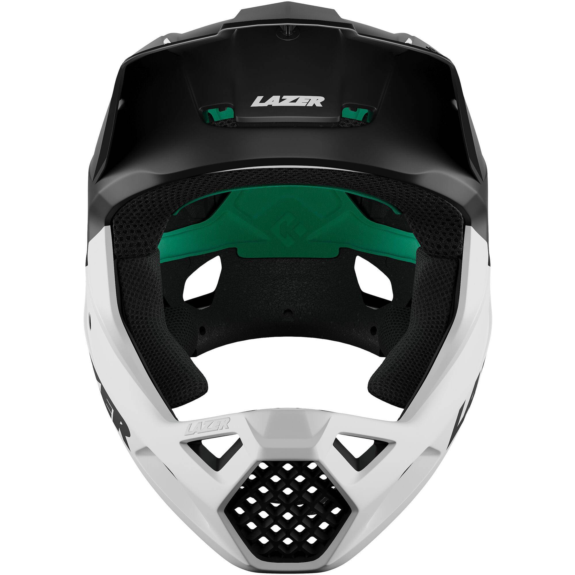 Lazer Chase KinetiCore full face helmet for downhill mountain biking safety, featuring durable helmet design and adjustable straps.