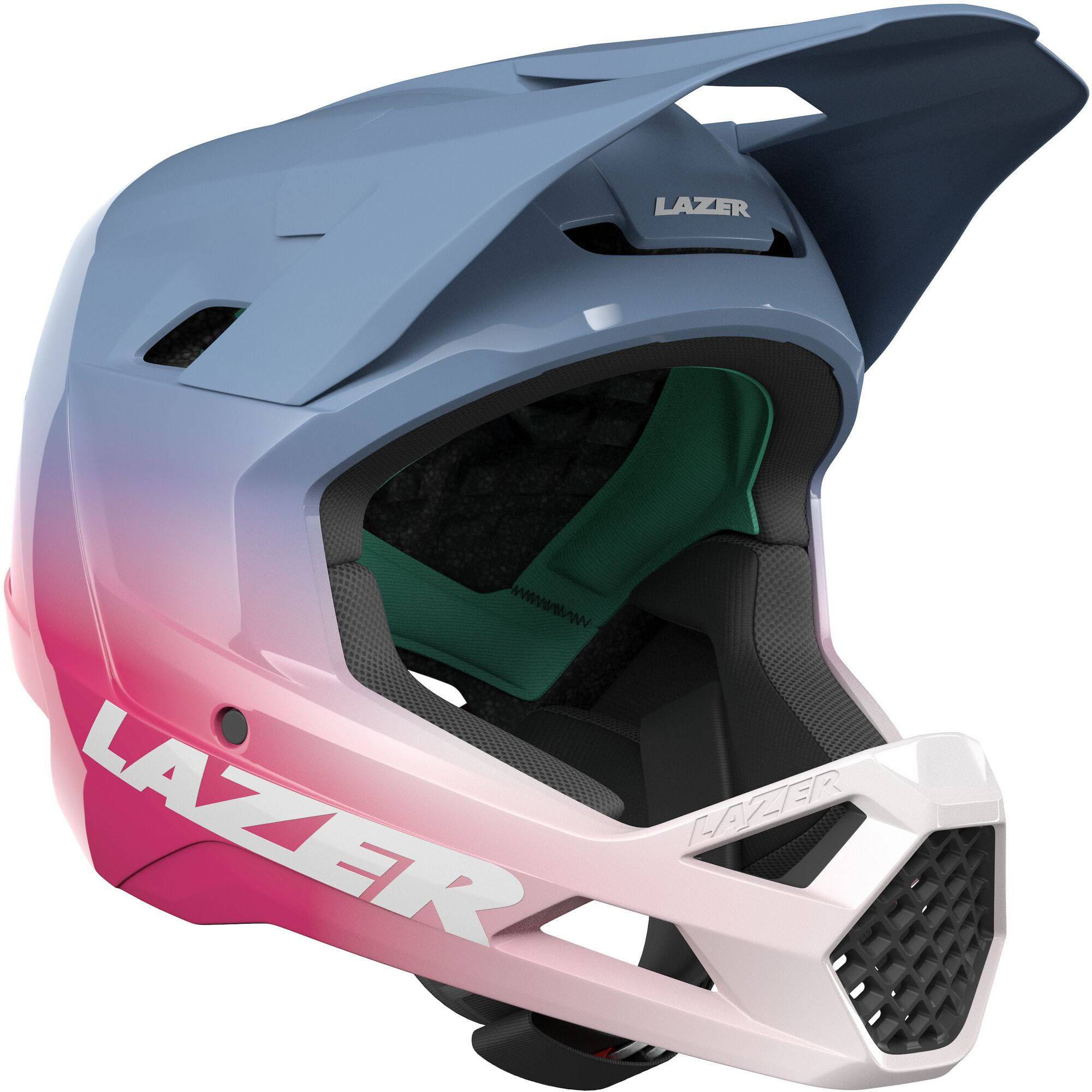 Lazer Chase KinetiCore full face mountain biking helmet with ventilation and secure straps for downhill biking safety.