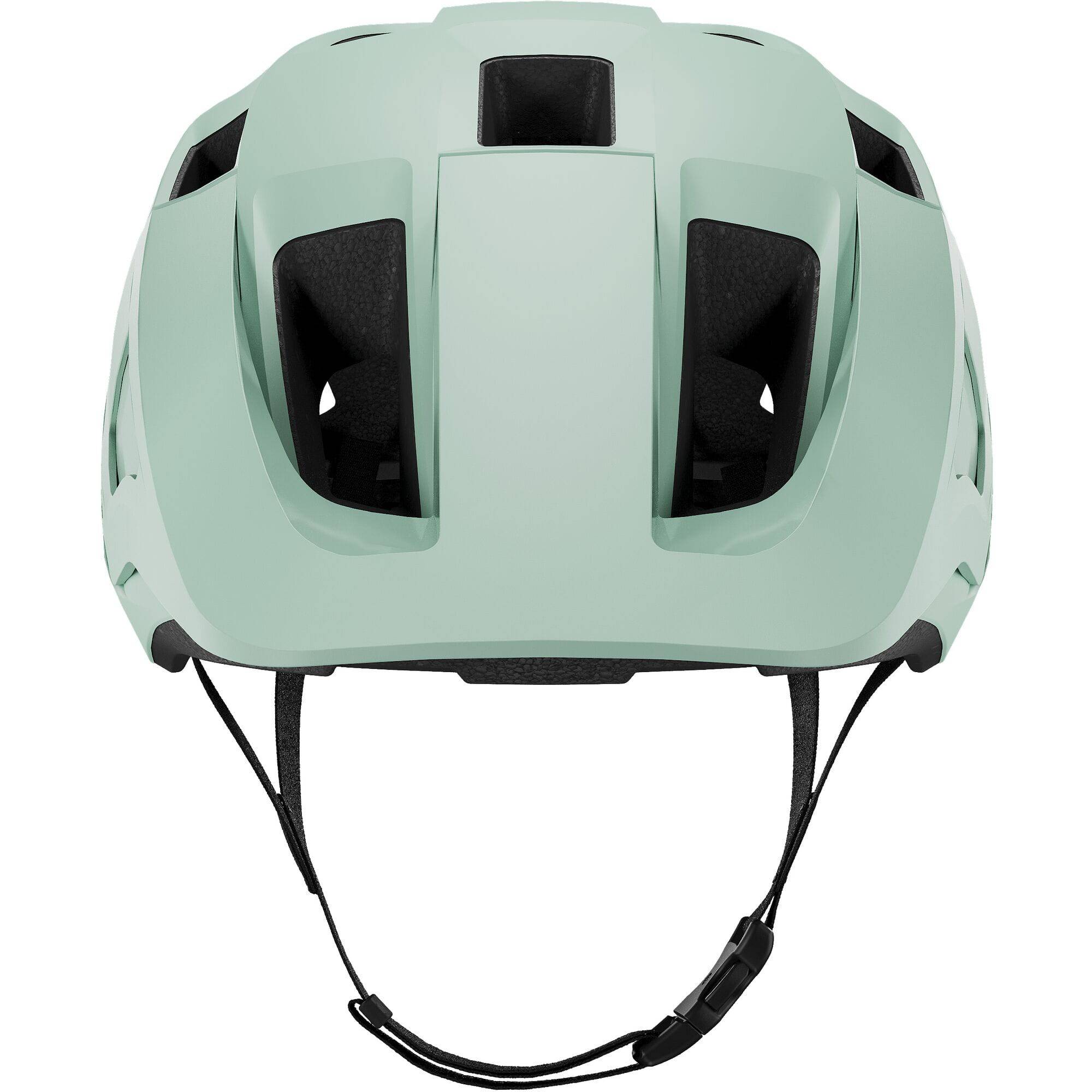 Lazer Lupo KinetiCore trail helmet with adjustable fit and integrated visor, showing the helmet's sleek design and ventilation features.