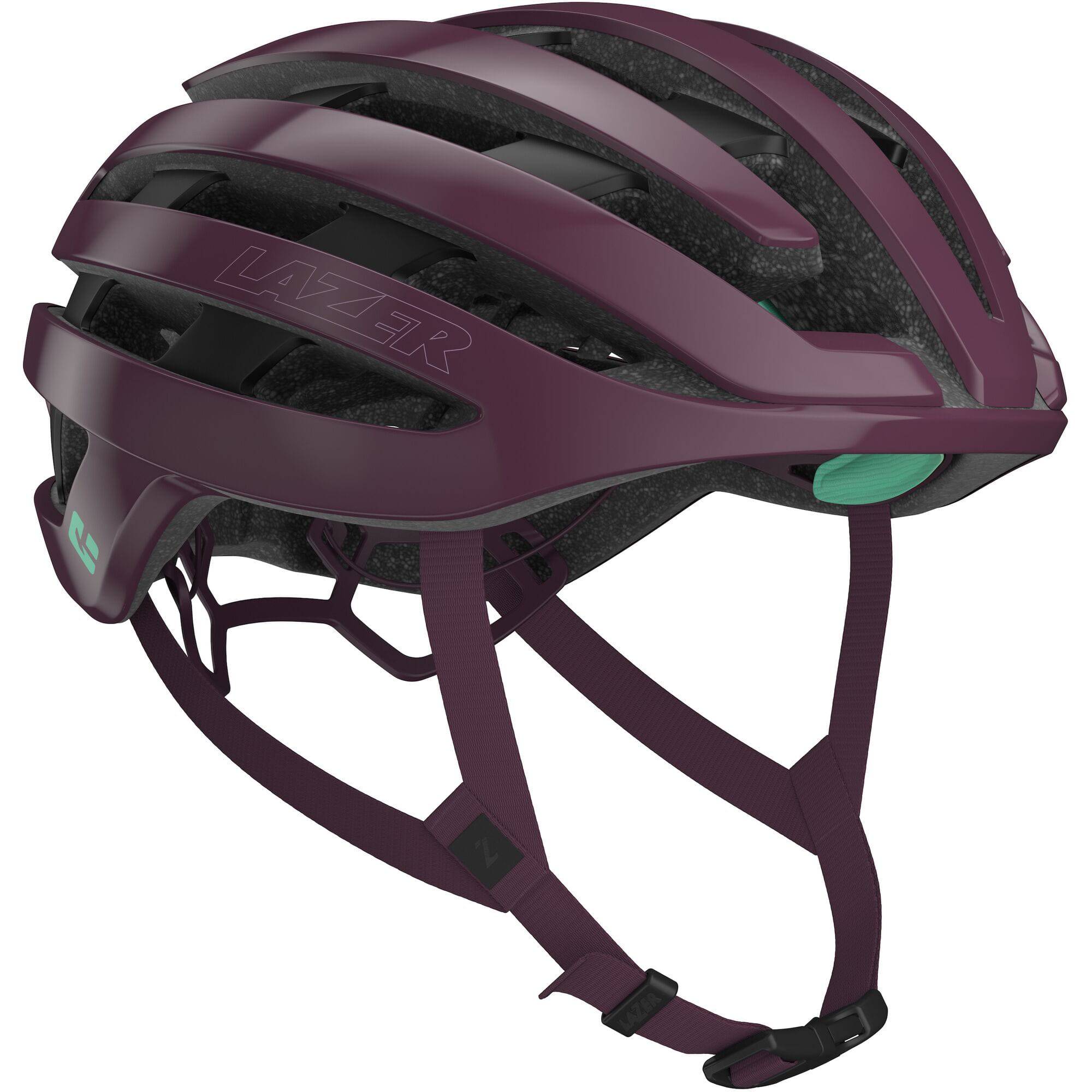 Lazer Z1 KinetiCore cycling helmet with ventilation and RollSys fit system, shown with adjustable straps and aerodynamic design.