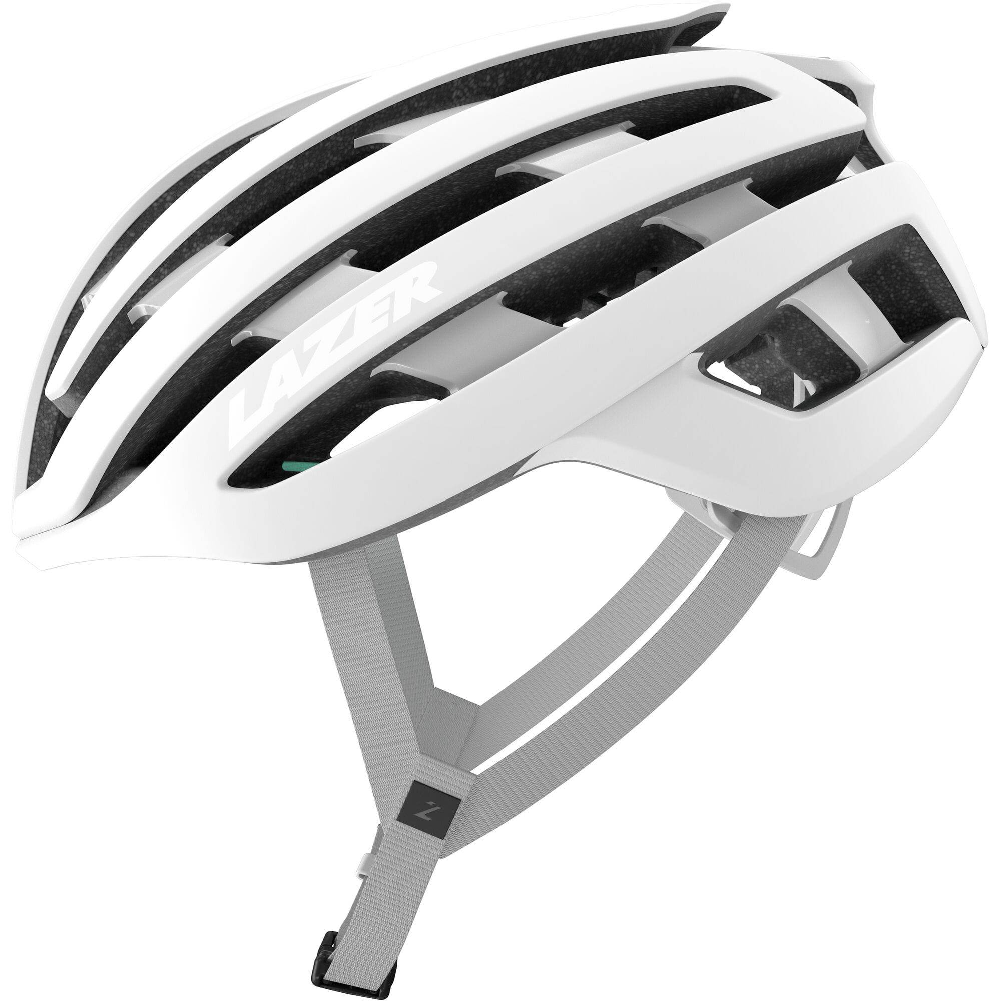 Lazer Z1 KinetiCore cycling helmet with adjustable RollSys fit system and ventilation, shown from the front view.
