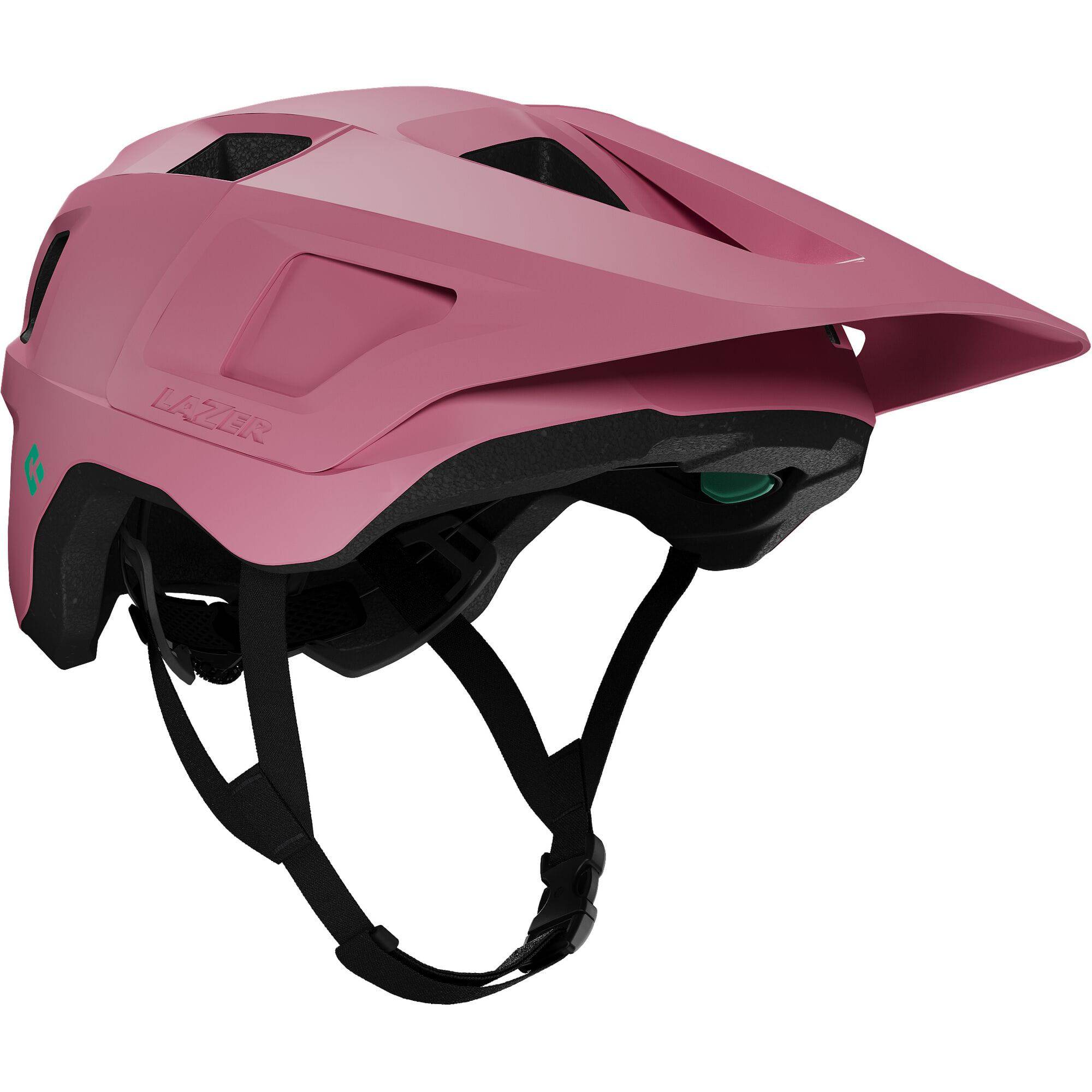 Lazer Finch KinetiCore trail helmet with TurnSys fit system and LED compatibility, shown from the front with ventilation and branding.