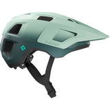 Lazer Finch KinetiCore trail helmet with TurnSys fit system and integrated LED compatibility, shown from the front view.