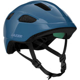 Lazer NutZ 2.0 KinetiCore kids helmet with turnfit system and insect net, featuring adjustable straps and ventilation for safety.