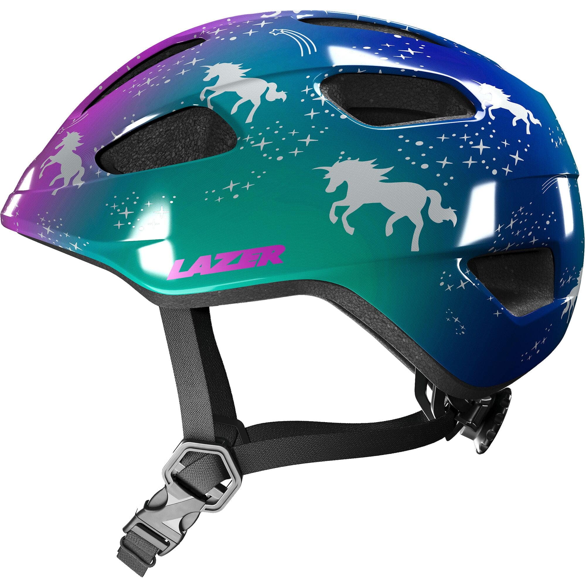 Lazer NutZ 2.0 KinetiCore kids helmet with turnfit system and insect net, designed for safety and comfort during outdoor activities.
