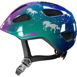 Lazer NutZ 2.0 KinetiCore kids helmet with turnfit system and insect net, designed for safety and comfort during outdoor activities.