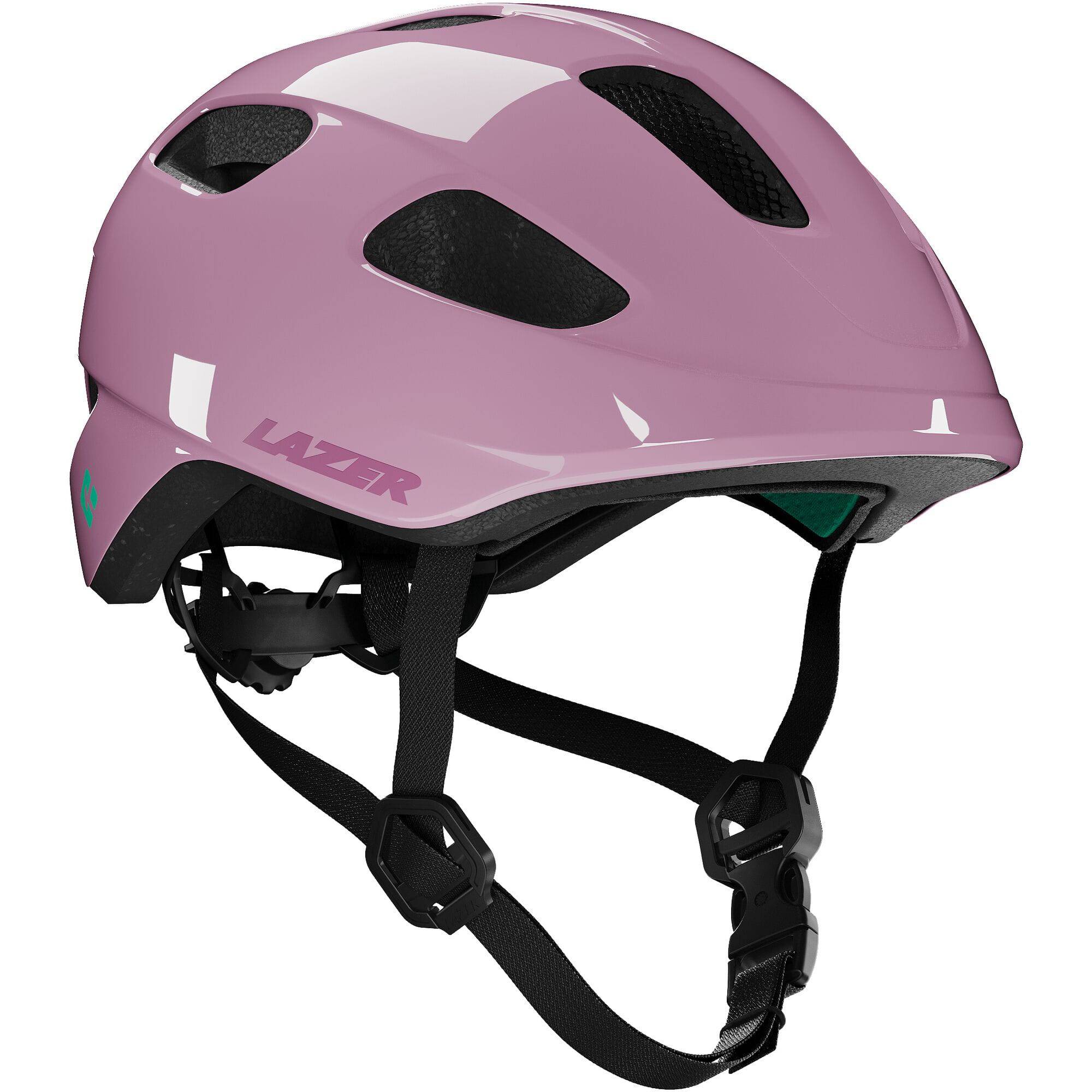 Lazer PNut 2.0 KinetiCore toddler bike helmet with turnfit adjustment and LED compatibility, shown on a child.