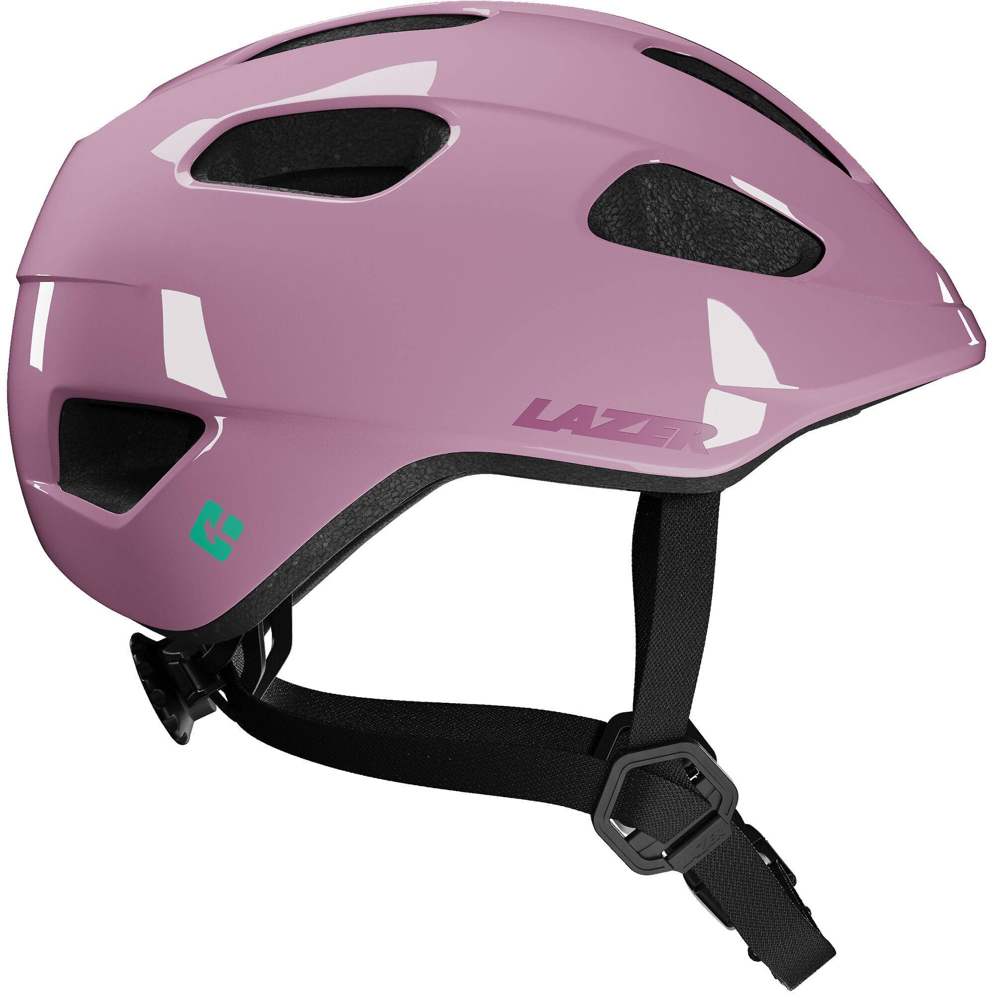 Lazer PNut 2.0 KinetiCore toddler bike helmet with turnfit adjustment and LED compatibility, shown from side view.