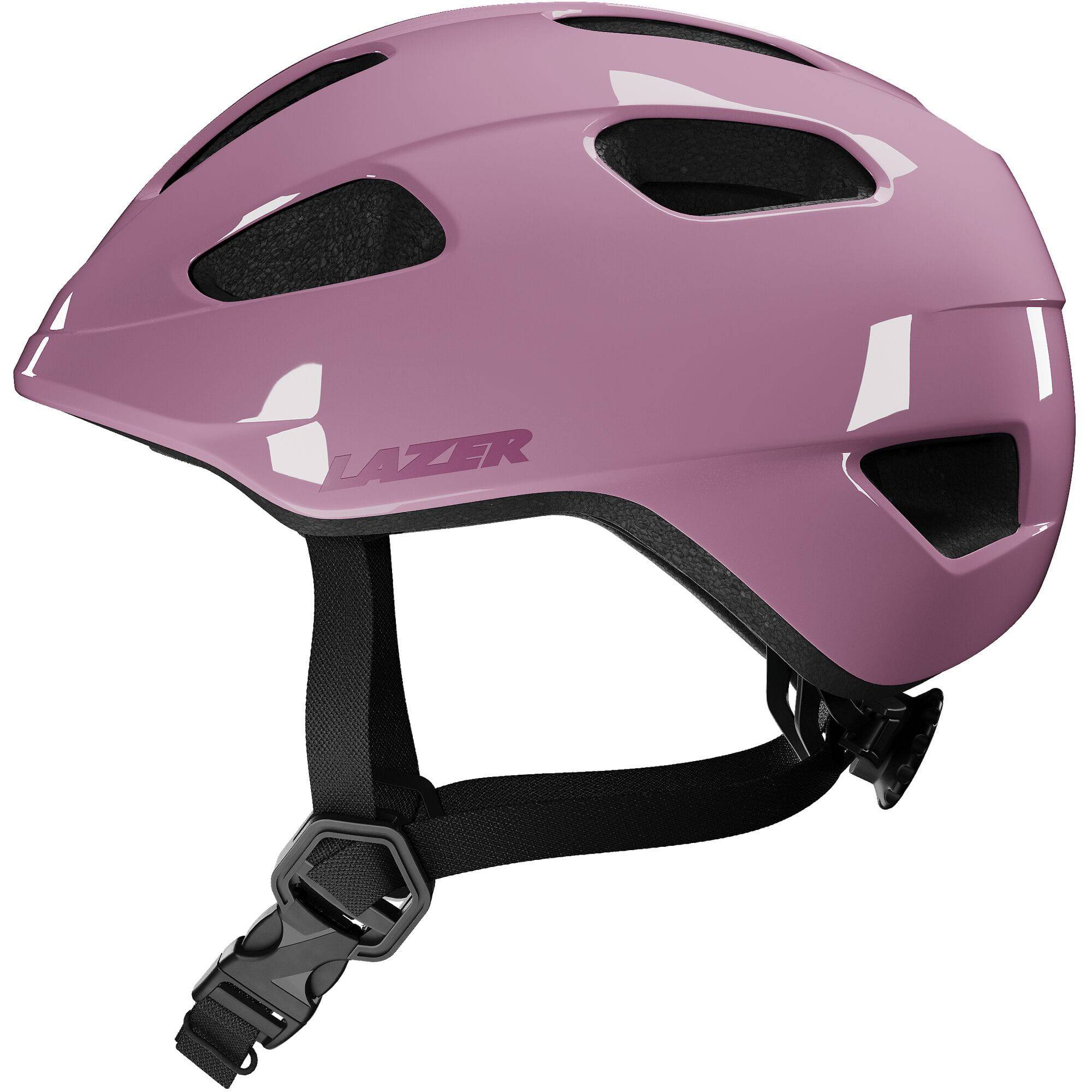 Lazer PNut 2.0 KinetiCore toddler bike helmet with turnfit adjustment and LED compatibility, shown on a child.