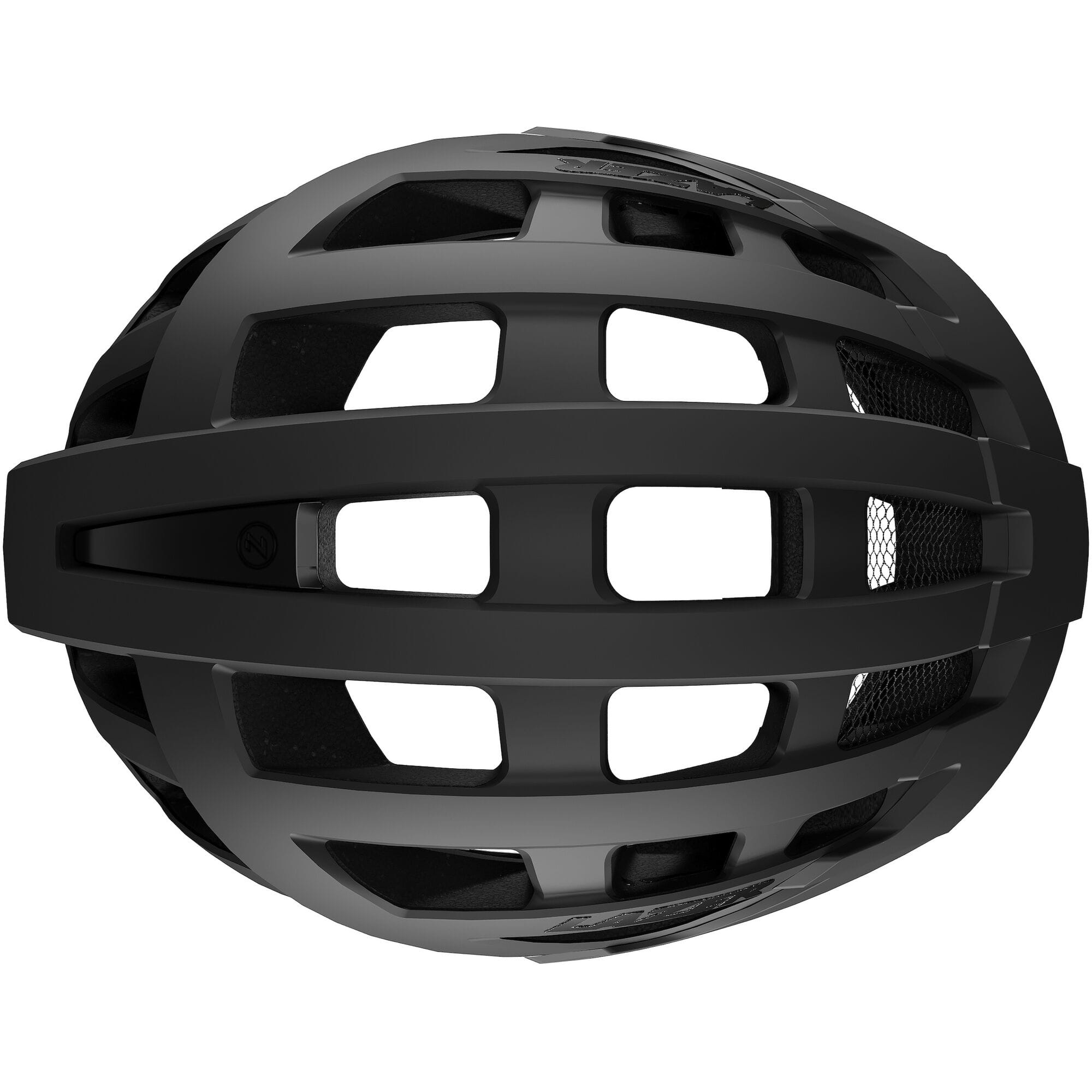 Lazer J2 kids mountain bike helmet with ventilation and TS+ retention system, shown in a natural, close-up view.